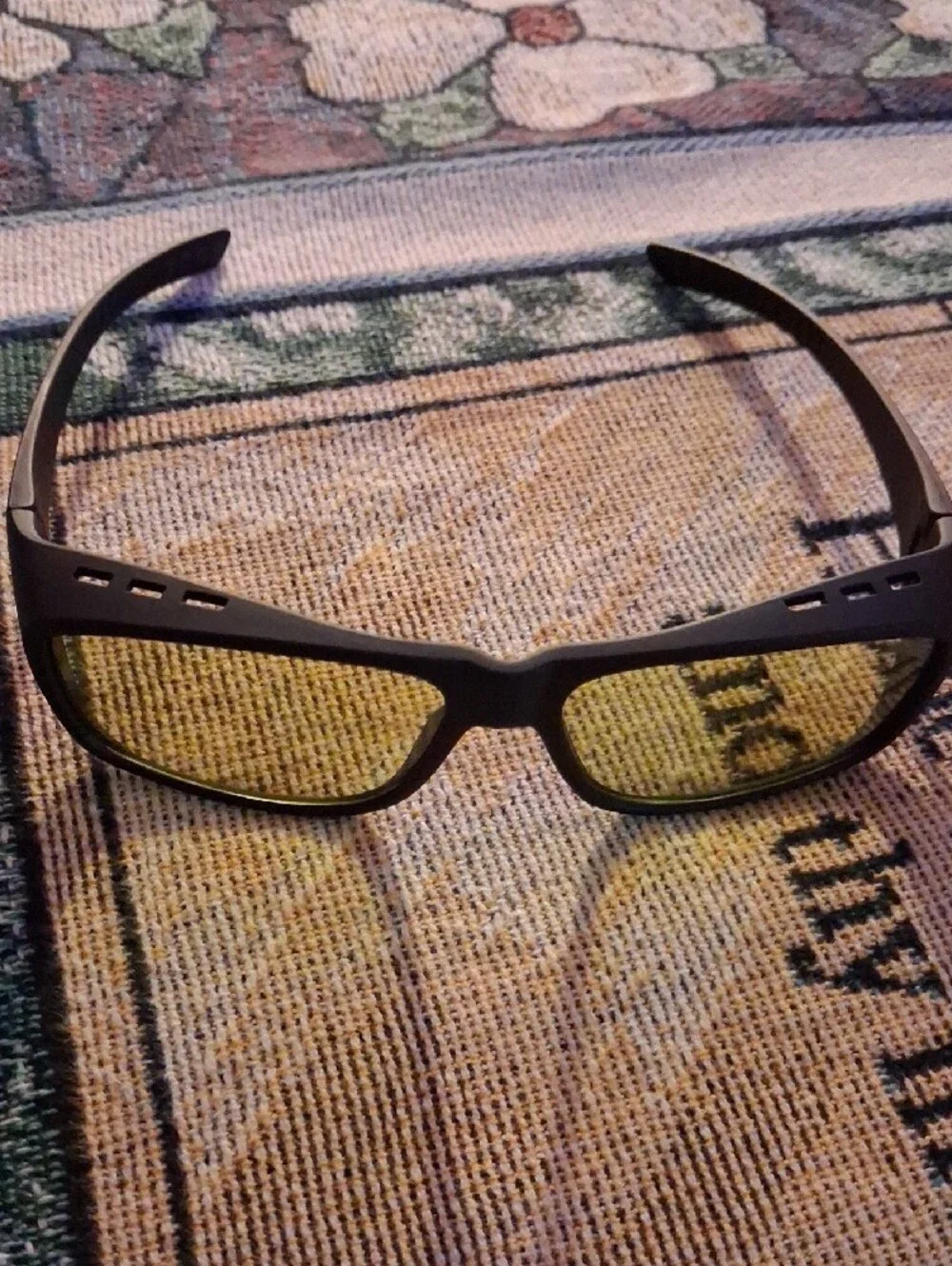 Black Sunglasses with Yellow Lenses - Unbranded